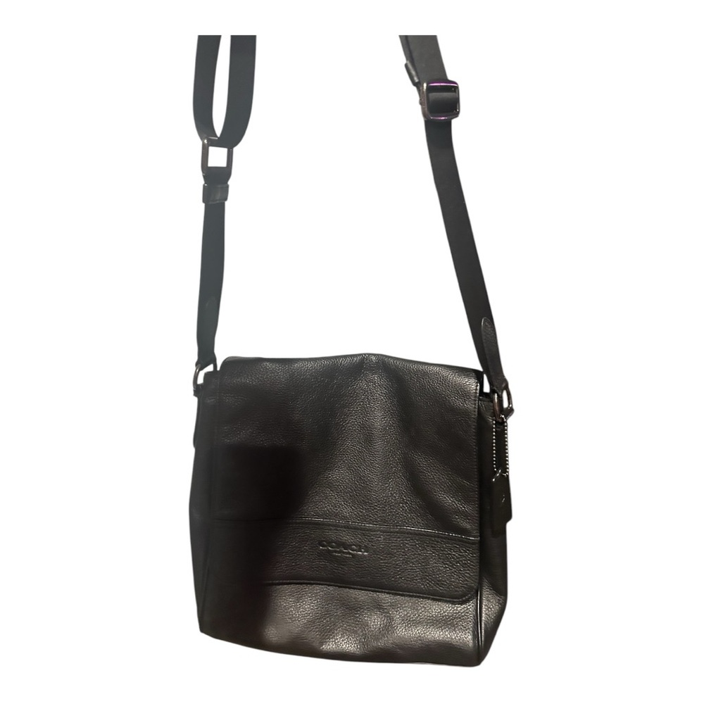 Coach Black Leather Men's Bag